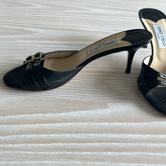 Jimmy Choo Open Toe Black Sandals size 39 - Picture 5 of 12